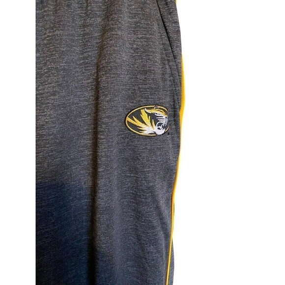 Mizzou Tigers Missouri Sweatpants Colosseum Men's XXL Heathered Gray Drawstring - Picture 3 of 10